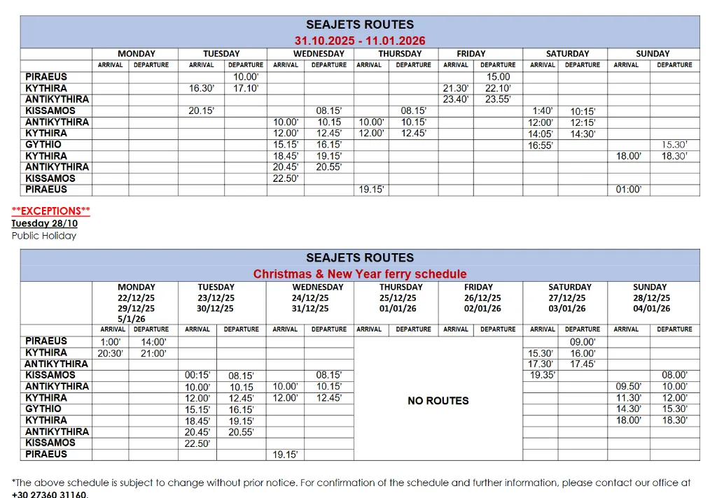 Aqua Jewel Fähre Fahrplan 2025 2026