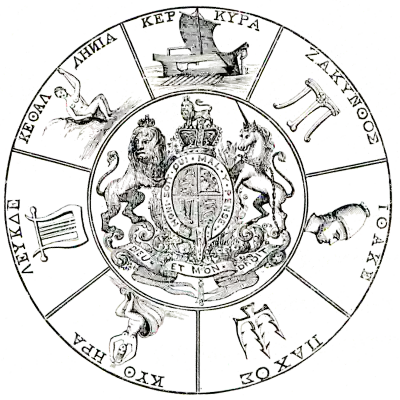 Historische Epochen Wappen Vereinigte Staaten der Ionischen Inseln